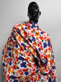 Italian Vintage Inspired Floral Sateen Challis - L'Etoffe Fabrics LLC