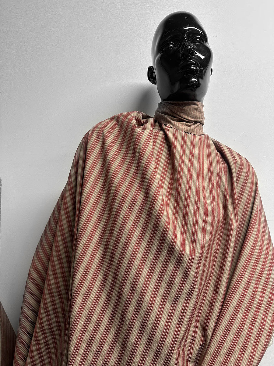 Italian Vintage Inspired Striped Cotton Shirting - L'Etoffe Fabrics LLC