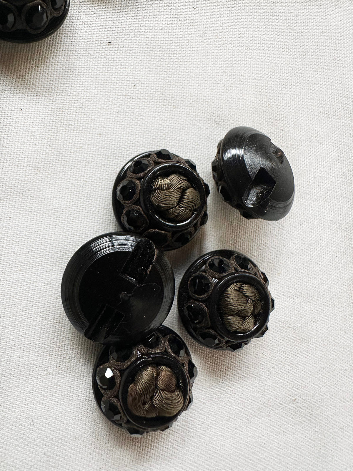 Italian Vintage Passementarie Gemmed Fancy Buttons - L'Etoffe Fabrics LLC