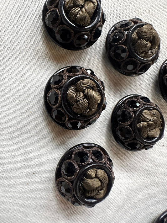 Italian Vintage Passementarie Gemmed Fancy Buttons - L'Etoffe Fabrics LLC