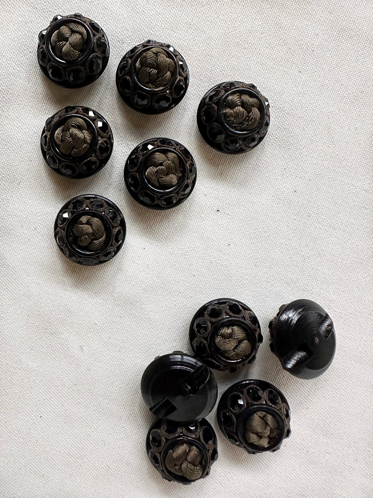 Italian Vintage Passementarie Gemmed Fancy Buttons - L'Etoffe Fabrics LLC