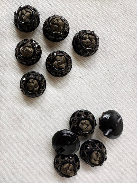 Italian Vintage Passementarie Gemmed Fancy Buttons - L'Etoffe Fabrics LLC