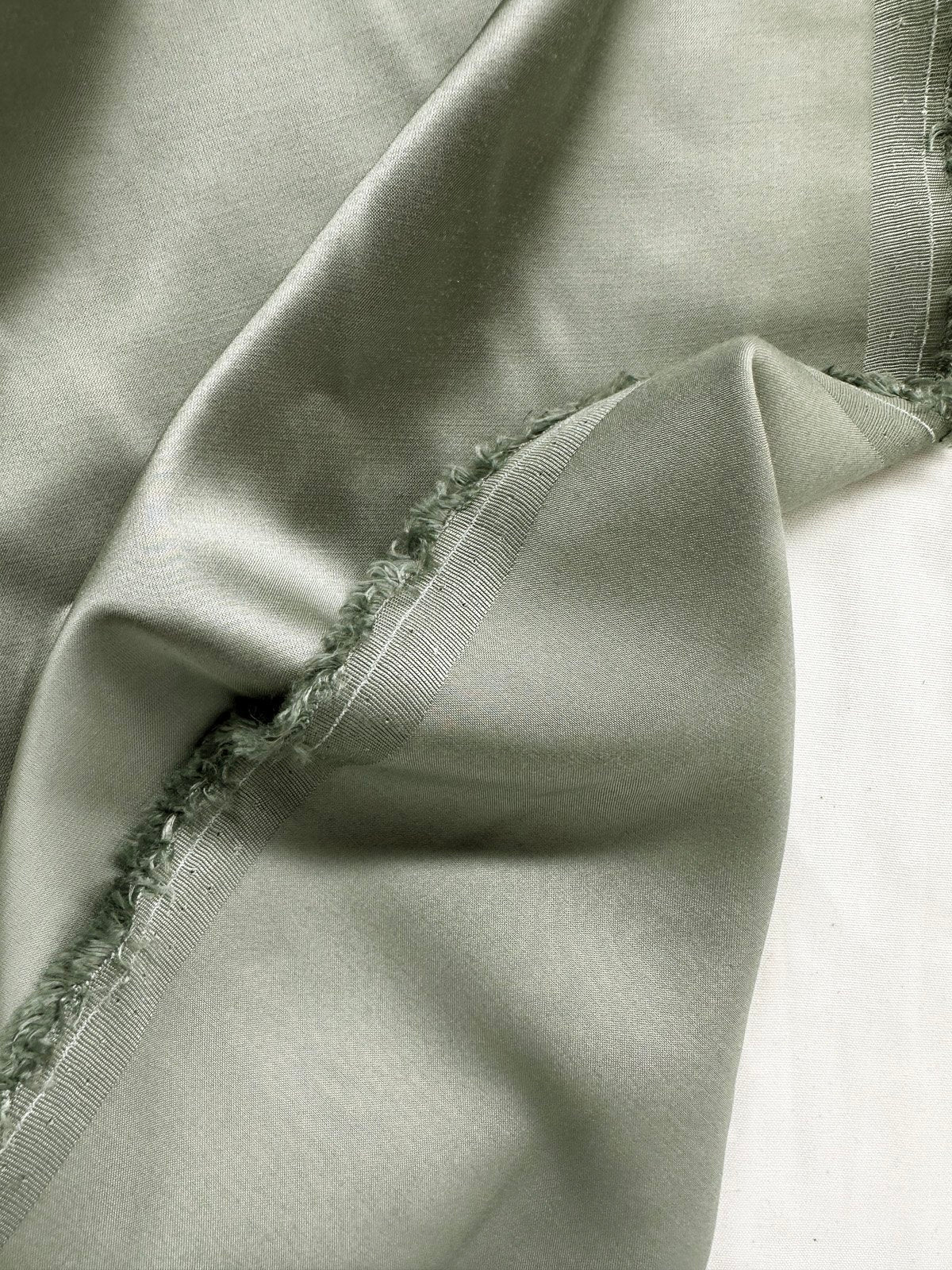 Italian Viscose Satin in Seafoam - L'Etoffe Fabrics LLC