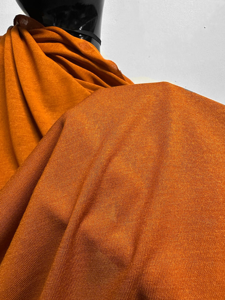 Italian Viscose Silk Light Jersey Amber - L'Etoffe Fabrics LLC