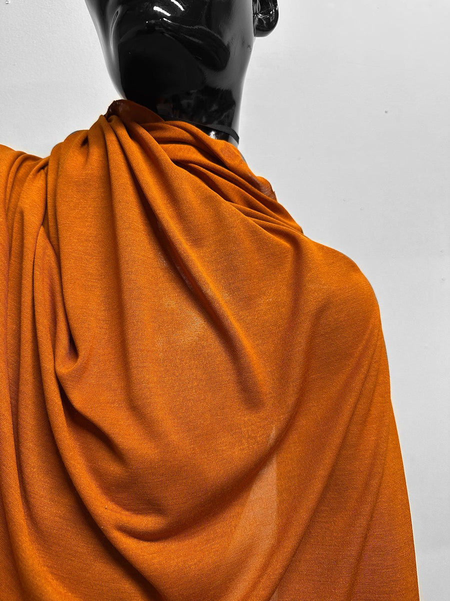 Italian Viscose Silk Light Jersey Amber - L'Etoffe Fabrics LLC