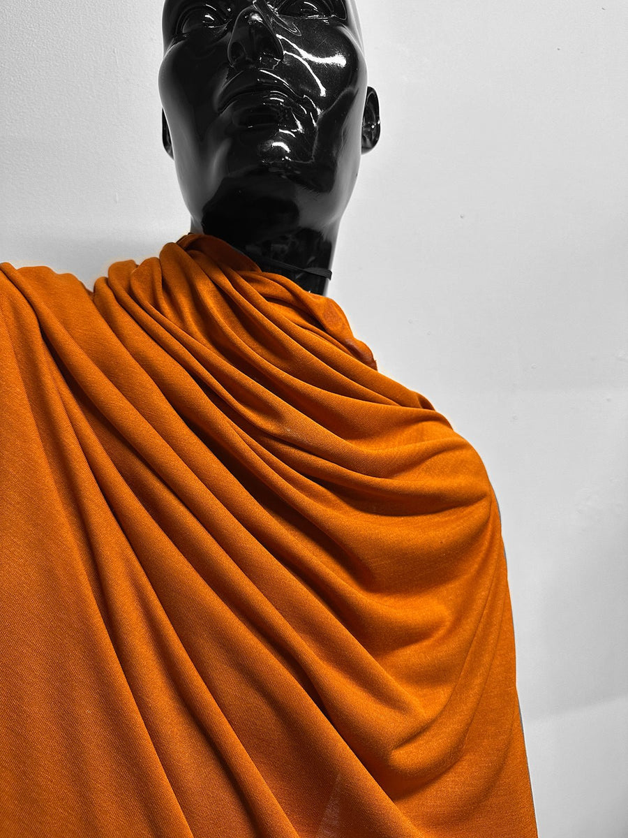 Italian Viscose Silk Light Jersey Amber - L'Etoffe Fabrics LLC