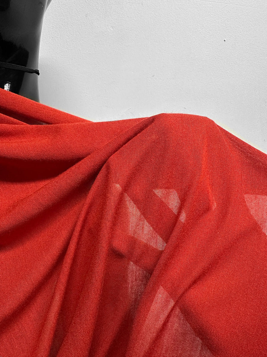 Italian Viscose Silk Light Jersey Rust - L'Etoffe Fabrics LLC
