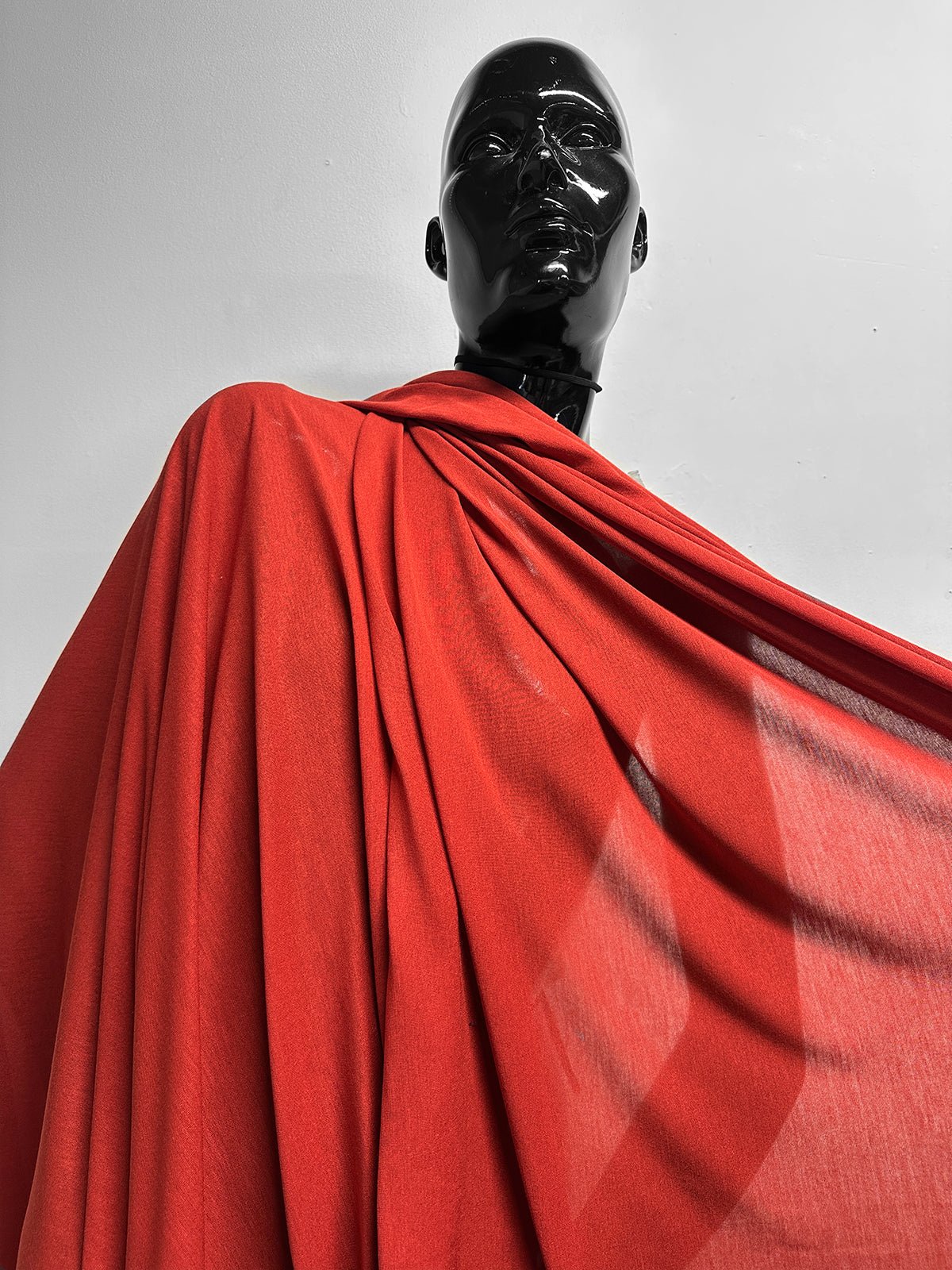 Italian Viscose Silk Light Jersey Rust - L'Etoffe Fabrics LLC