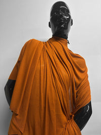 Italian Viscose Silk Light Ribbed Jersey Amber - L'Etoffe Fabrics LLC
