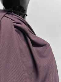 Italian Viscose Silk Light Ribbed Jersey Plum - L'Etoffe Fabrics LLC