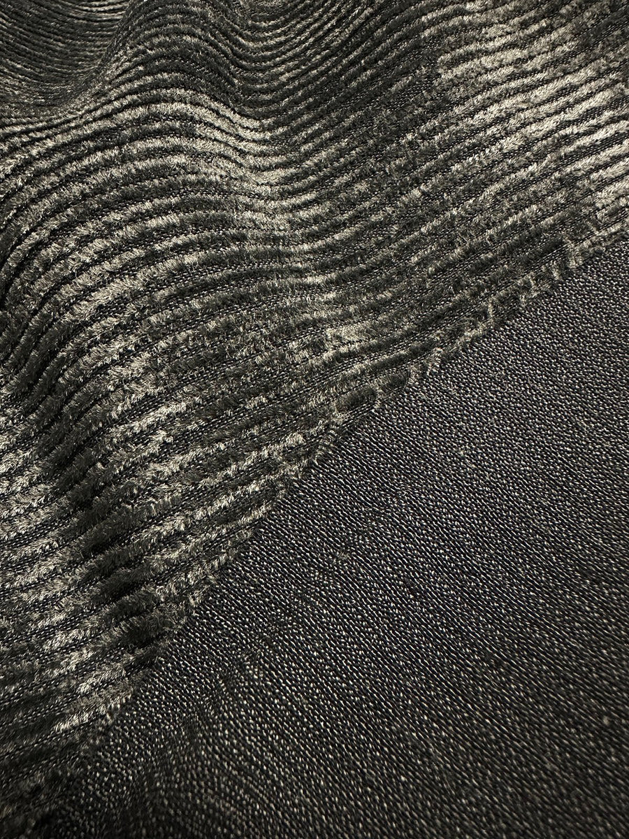 Italian Viscose Velvet Corduroy - Olive - L'Etoffe Fabrics LLC