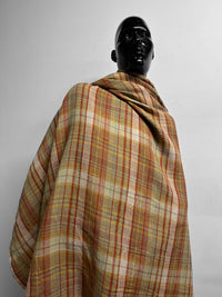 Italian Warm Plaid Designer Linen - L'Etoffe Fabrics LLC