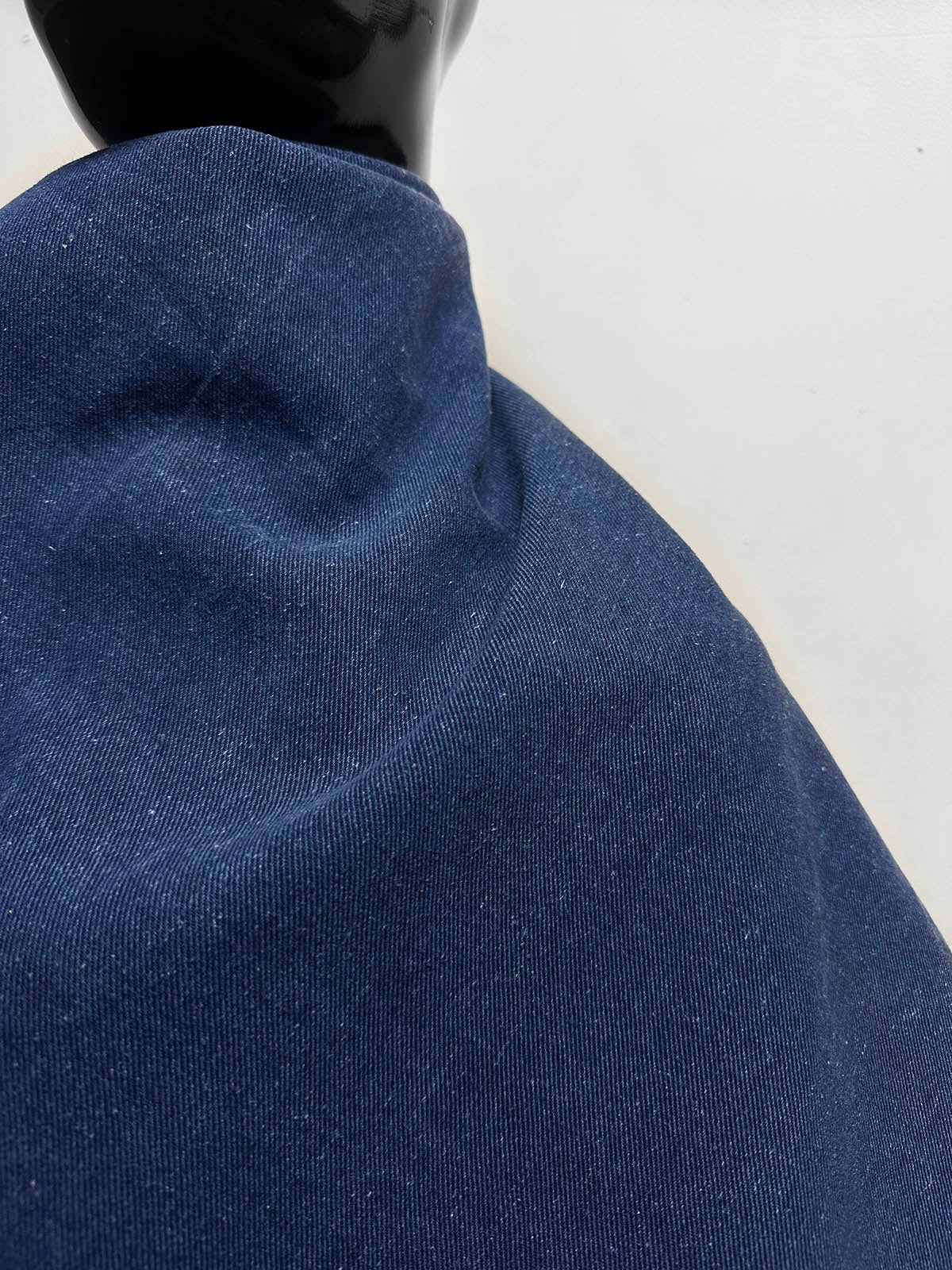 Italian Washed Soft Faded Denim Fabric - Dark - L'Etoffe Fabrics LLC