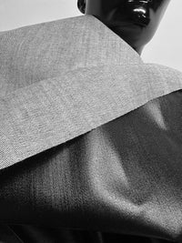 Italian Wet Cement Designer Denim - Black - L'Etoffe Fabrics LLC
