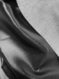 Italian Wet Cement Designer Denim - Black - L'Etoffe Fabrics LLC