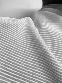 Italian White Cotton Chain Link Gauze - L'Etoffe Fabrics LLC