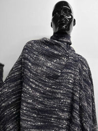 Italian Wool Alpaca Mohair Bouclé Knit Plum - L'Etoffe Fabrics LLC