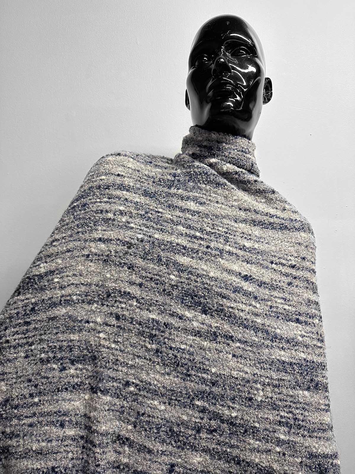 Italian Wool Alpaca Mohair Bouclé Knit Stone - L'Etoffe Fabrics LLC