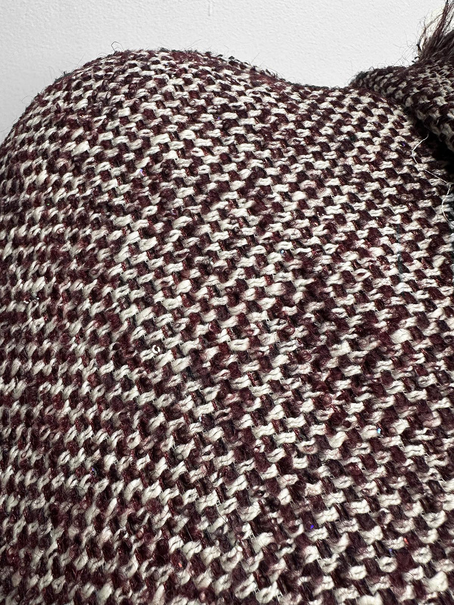 Italian Wool Cotton Blend with a Touch of Sparkle - L'Etoffe Fabrics LLC