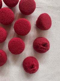 Italian Wool Felt Covered Dome Buttons - L'Etoffe Fabrics LLC