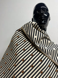 Italian Zig Zag Jacquard Polka Dot - L'Etoffe Fabrics LLC