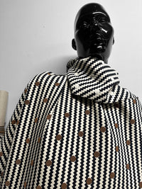 Italian Zig Zag Jacquard Polka Dot - L'Etoffe Fabrics LLC
