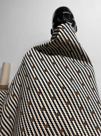 Italian Zig Zag Jacquard Polka Dot - L'Etoffe Fabrics LLC