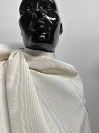Ivory Moiré Faille Cotton Rayon - L'Etoffe Fabrics LLC