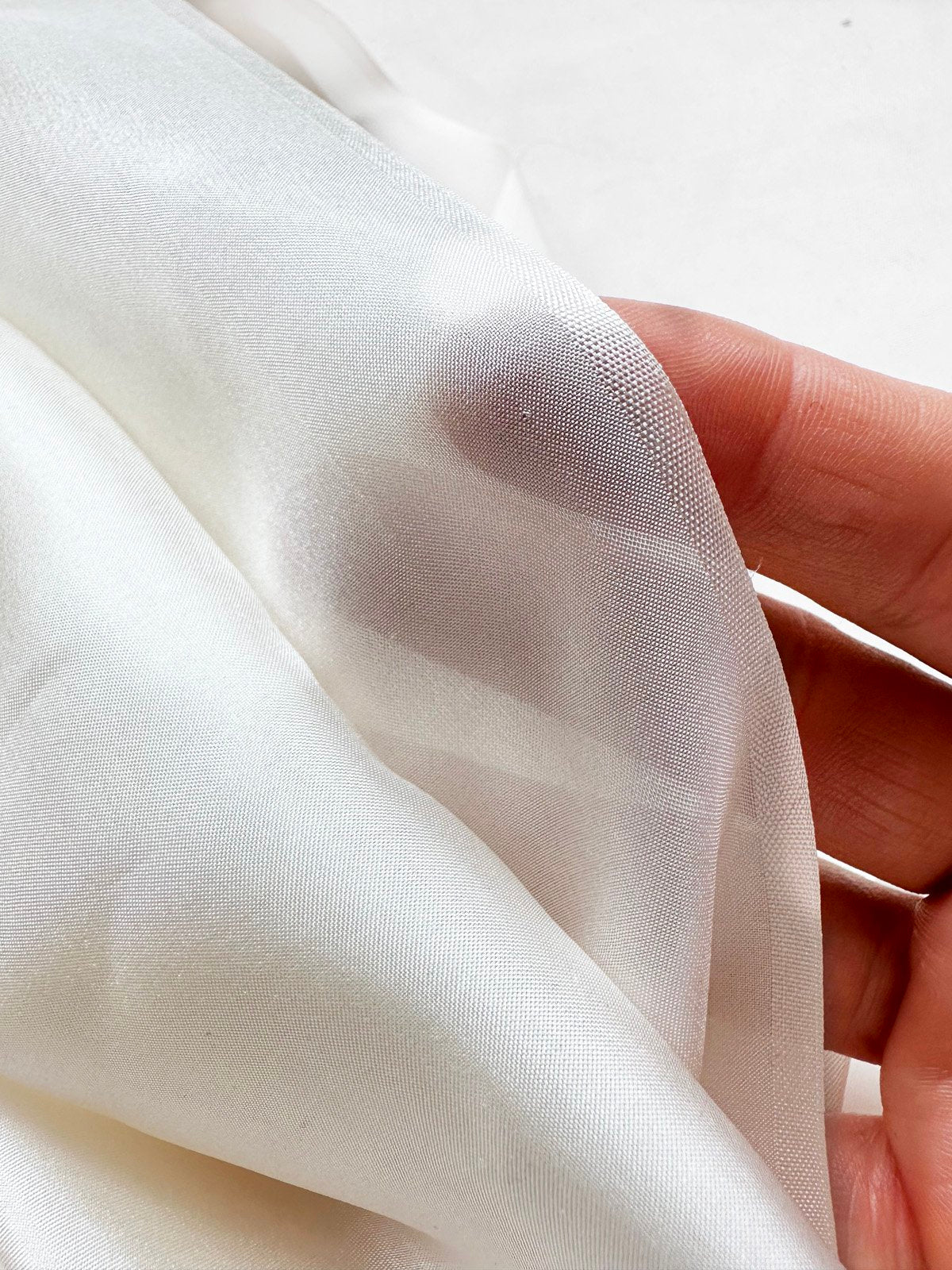 Ivory Silk Habotai - L'Etoffe Fabrics LLC