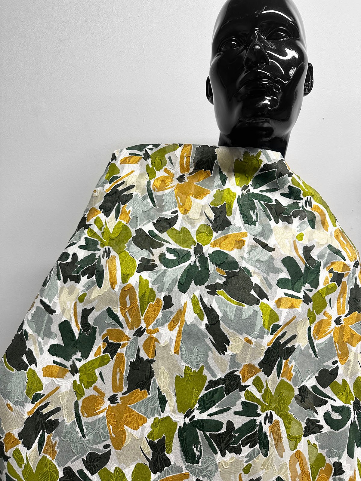 Japanese Fil a Coupé Jacquard Olive - L'Etoffe Fabrics LLC