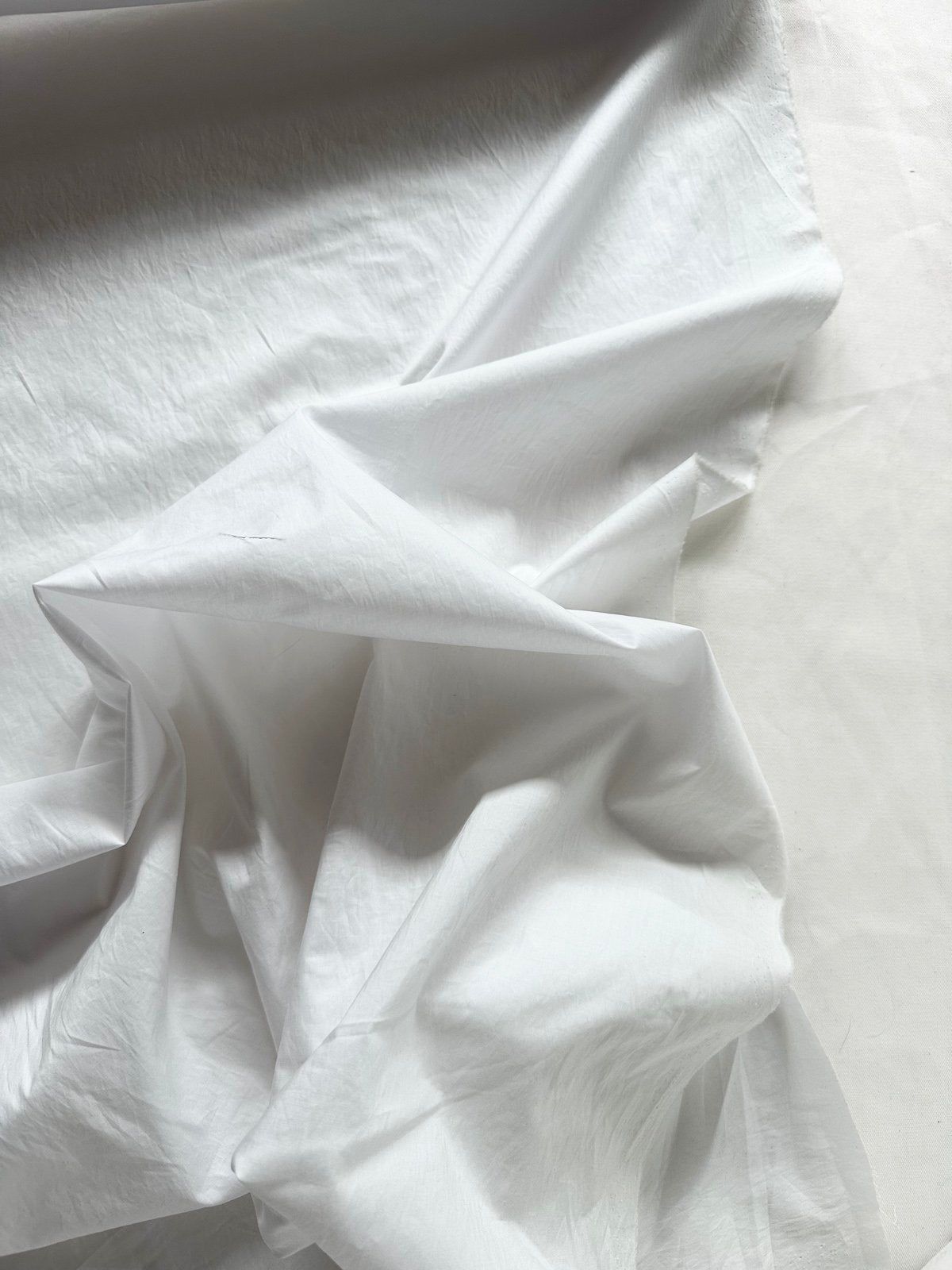 Japanese Mill White Cotton Shirting - L'Etoffe Fabrics LLC