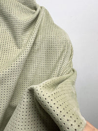 Japanese Ultrasuade Celadon and Black - L'Etoffe Fabrics LLC