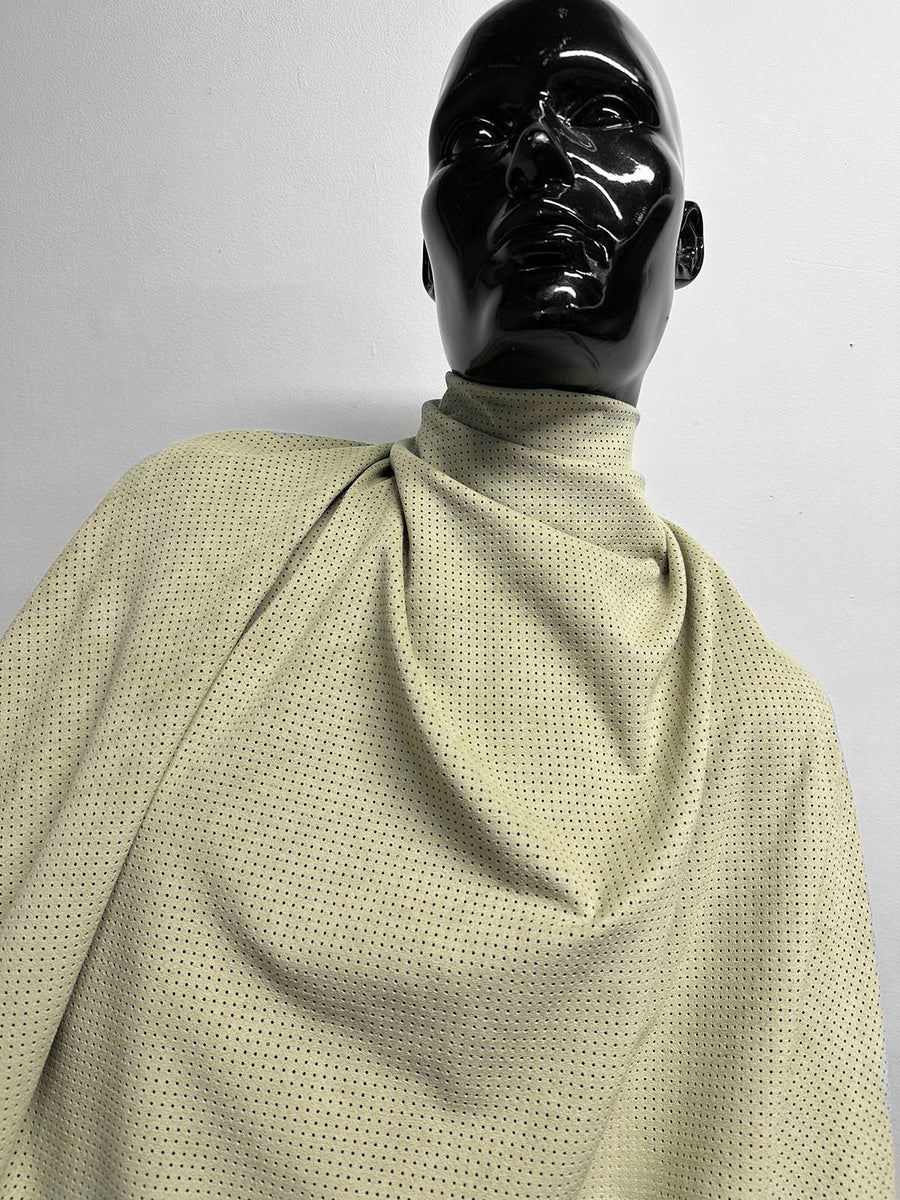 Japanese Ultrasuade Celadon and Black - L'Etoffe Fabrics LLC