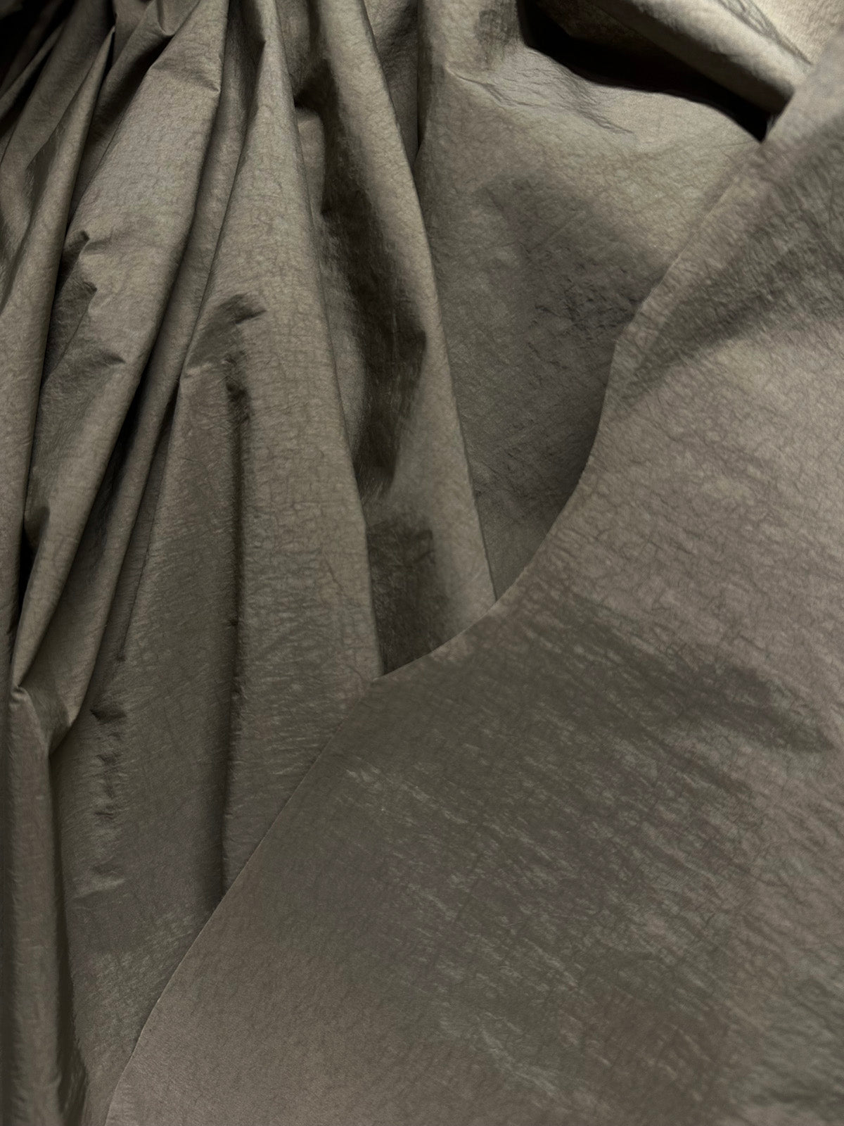 Japanese Water Proof Khaki Raincoat Fabric - L'Etoffe Fabrics LLC