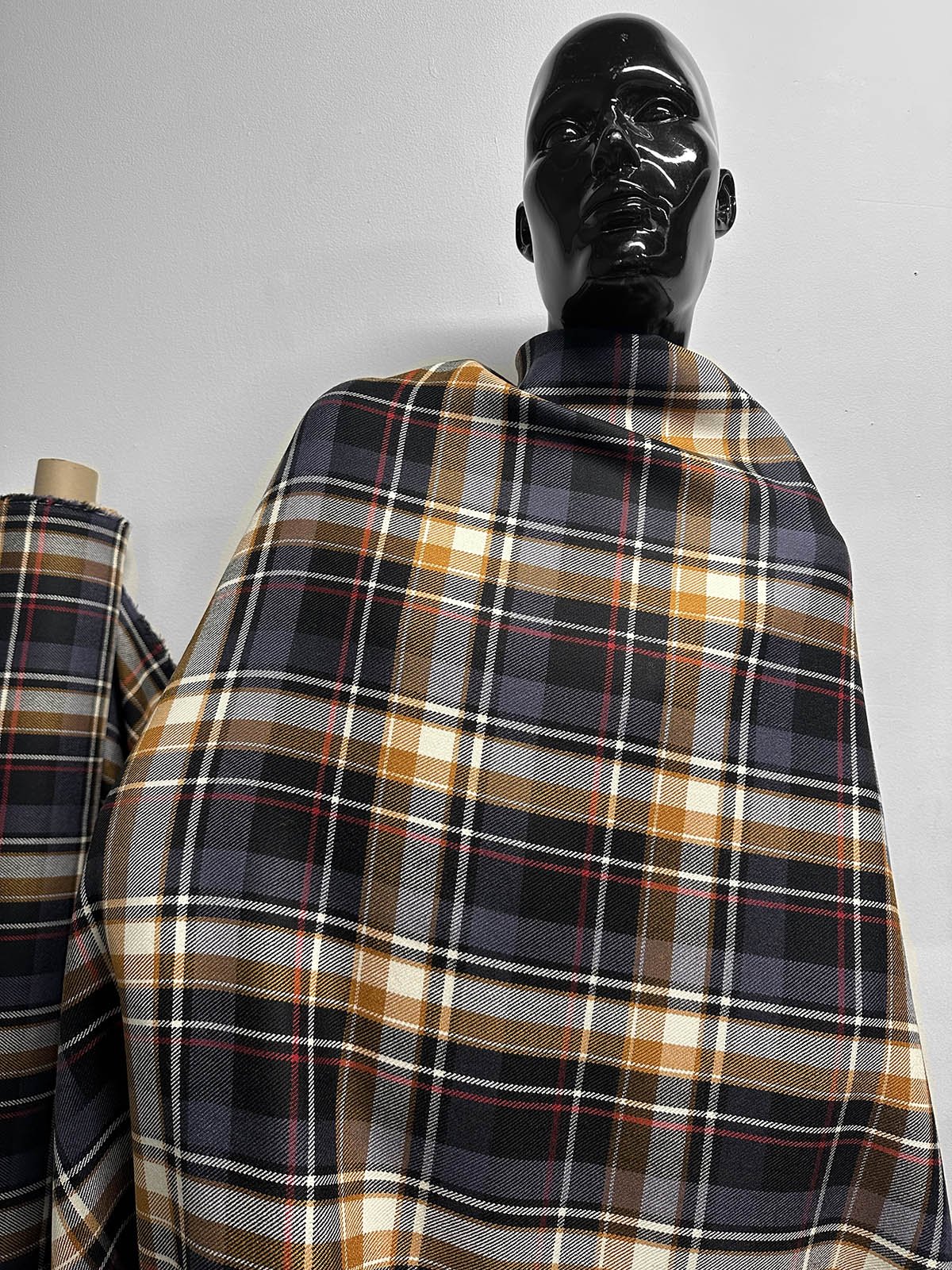 Japanese Wool Twill Plaid Robe Season - L'Etoffe Fabrics LLC
