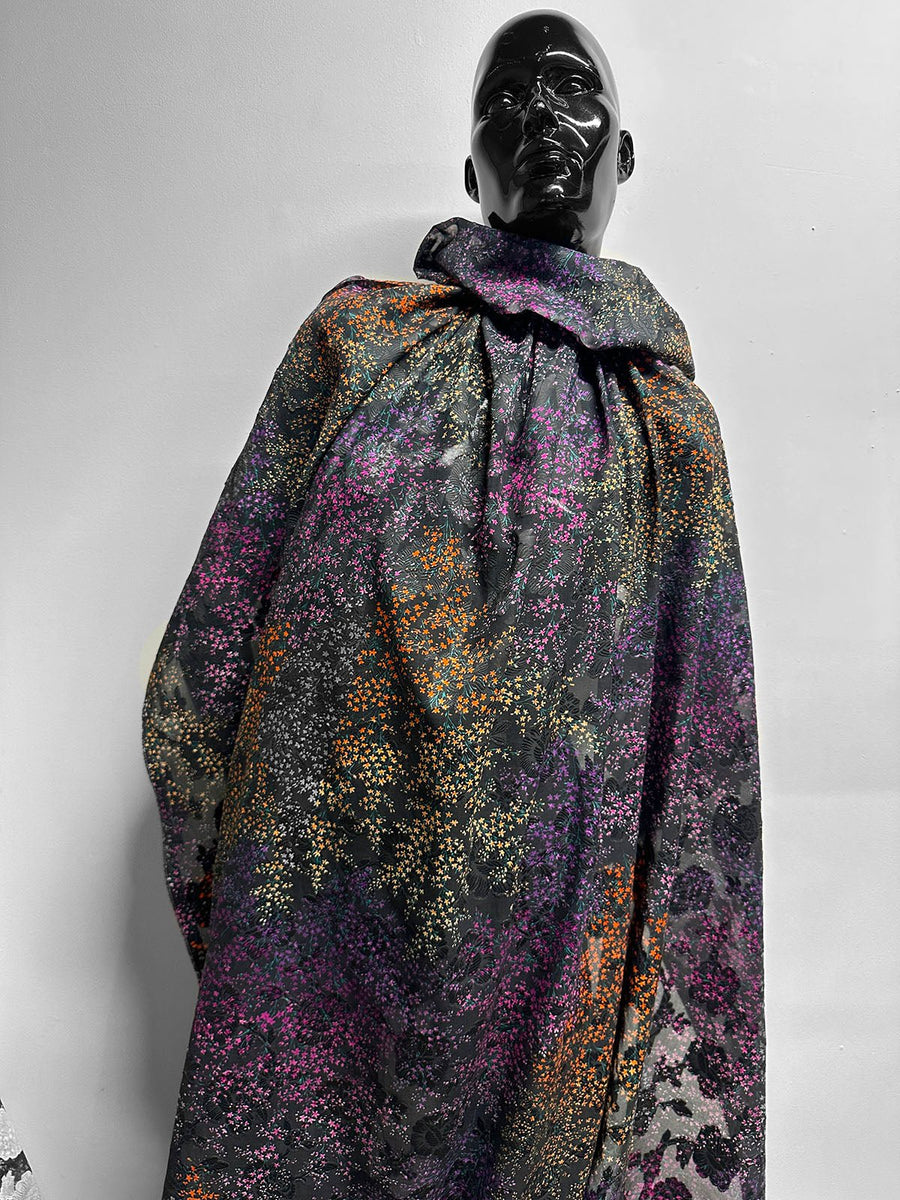 Jaquard Ombre Floral Cotton Voile - L'Etoffe Fabrics LLC