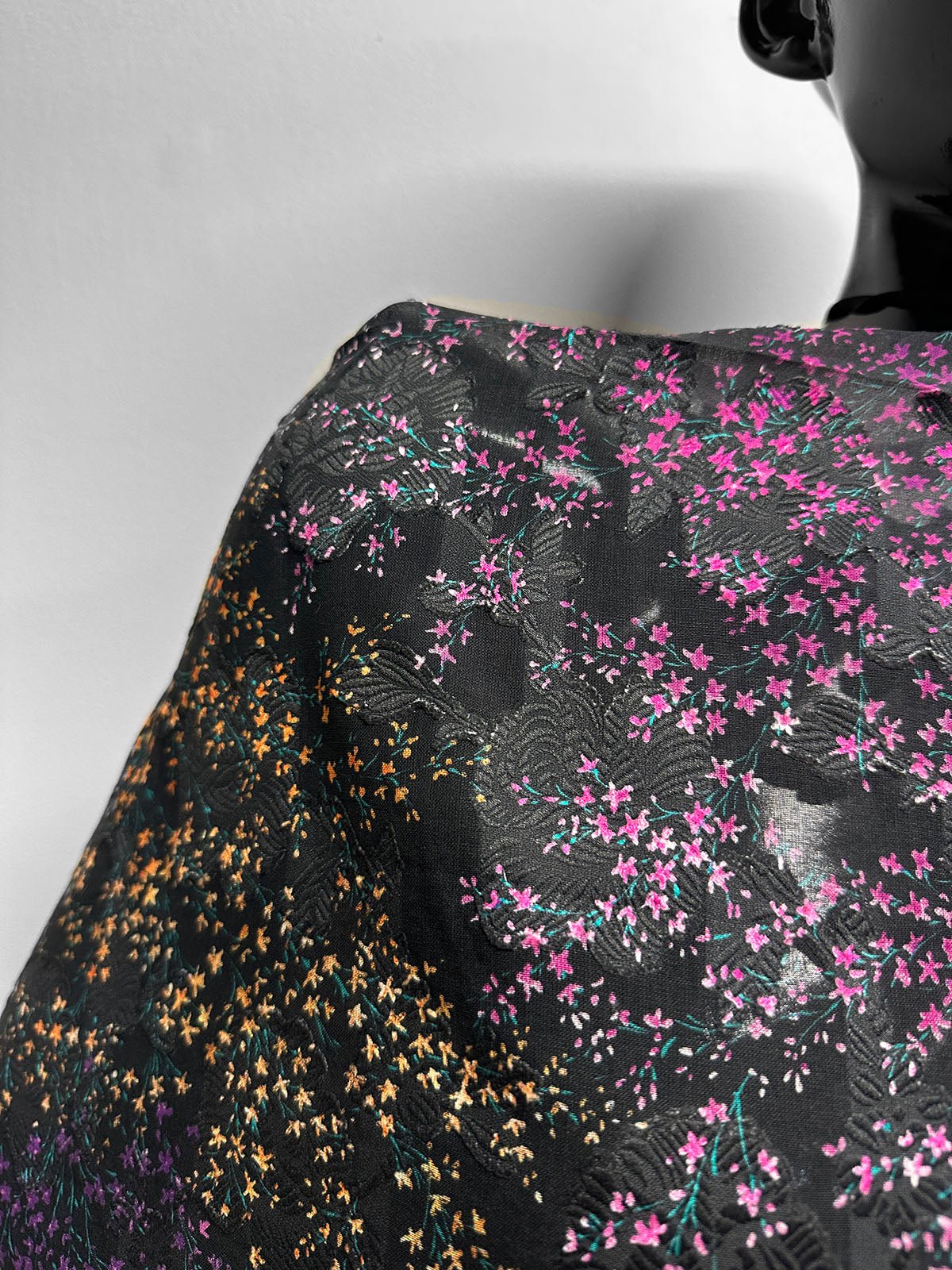 Jaquard Ombre Floral Cotton Voile - L'Etoffe Fabrics LLC