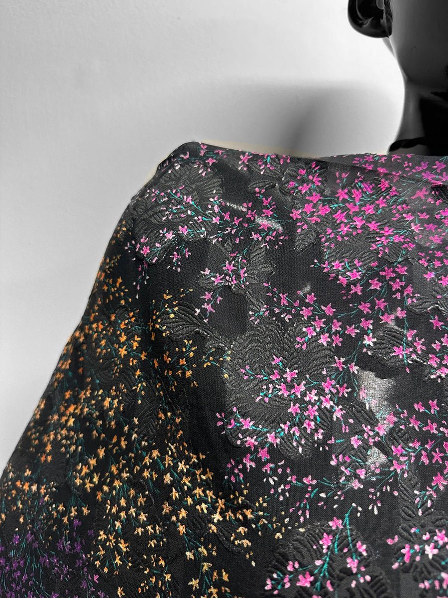 Deadstock Couture Fabric Jaquard Ombre Floral Cotton Voile – L'Etoffe Fabrics LLC