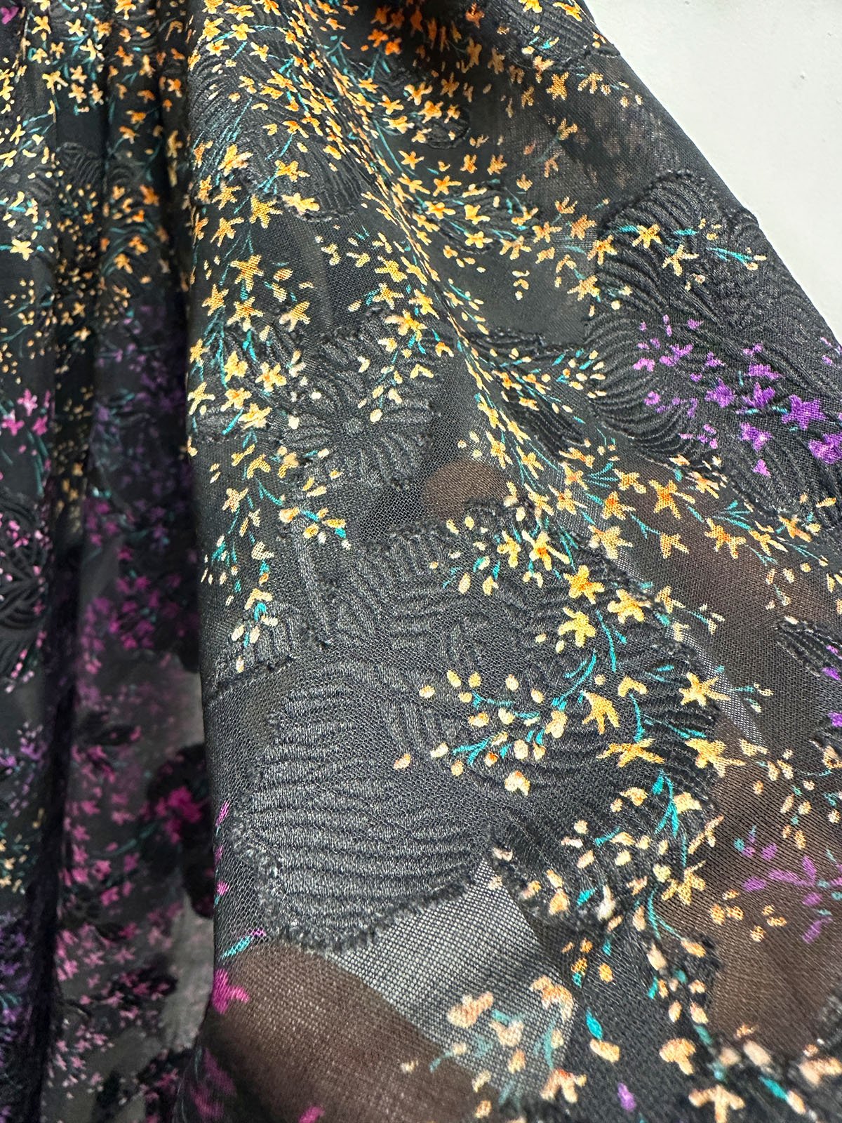 Jaquard Ombre Floral Cotton Voile - L'Etoffe Fabrics LLC