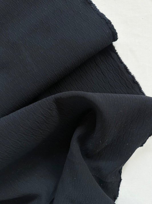 JS Heavy Black Jacquard - L'Etoffe Fabrics LLC