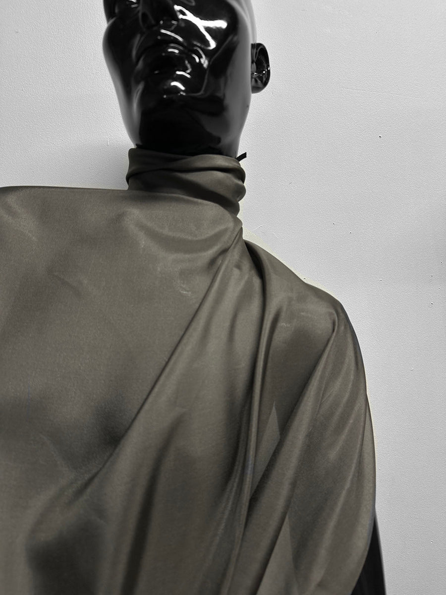 Khaki Silk Habotai - L'Etoffe Fabrics LLC
