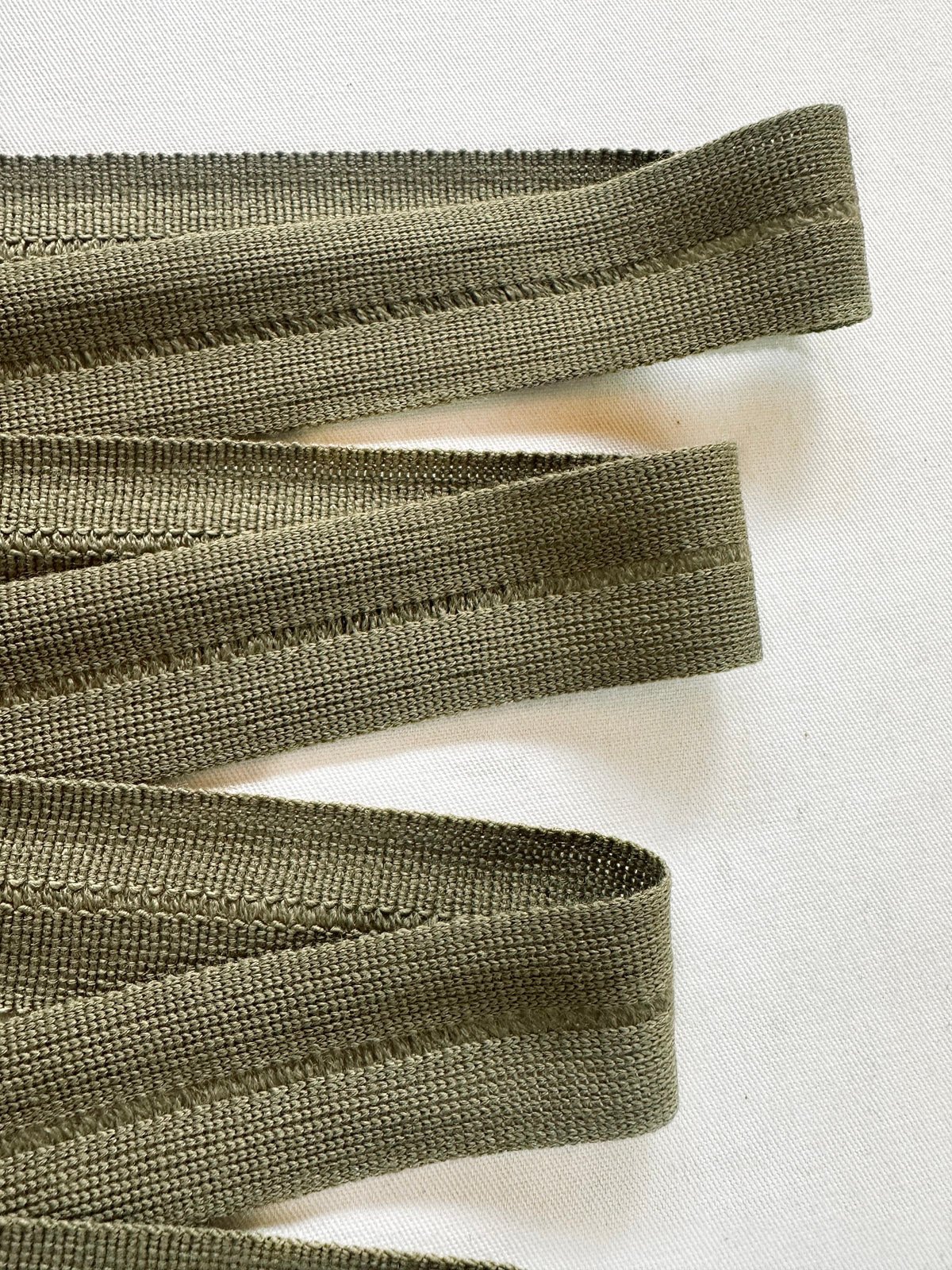 Khaki Wool Fold Over Binder - L'Etoffe Fabrics LLC