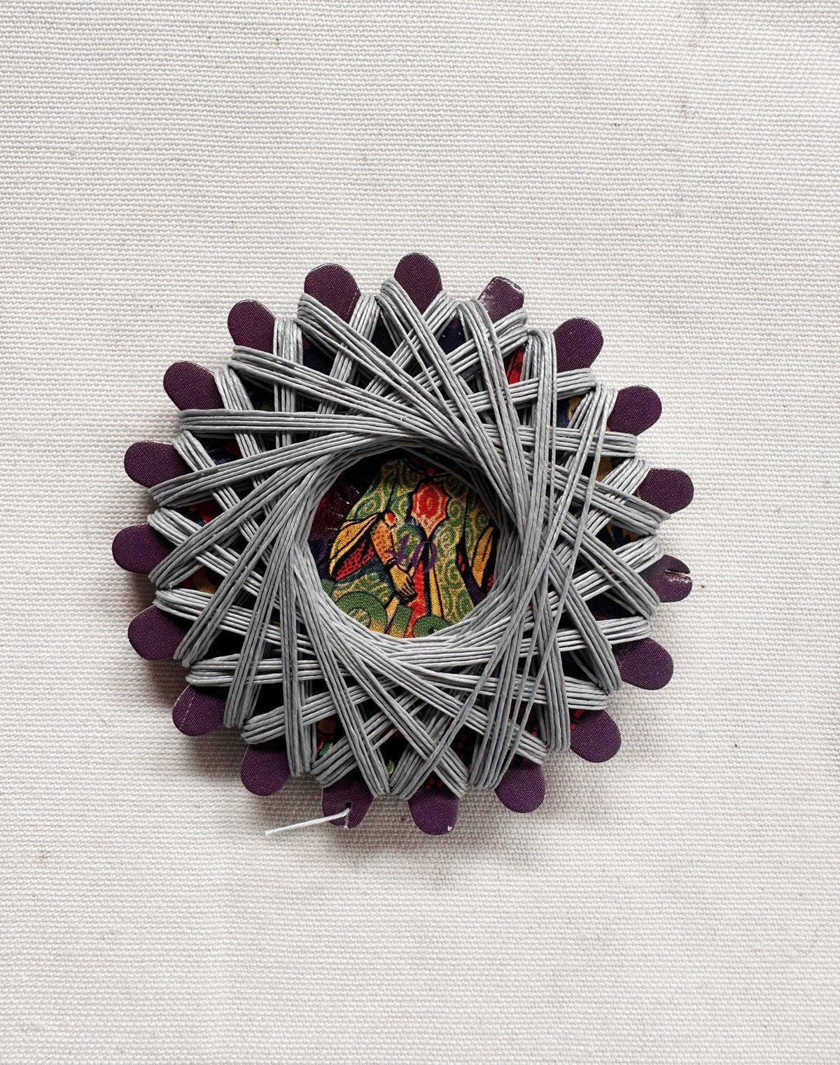 Light Grey Sajou Waxed Linen Button Thread 20 meters - L'Etoffe Fabrics LLC