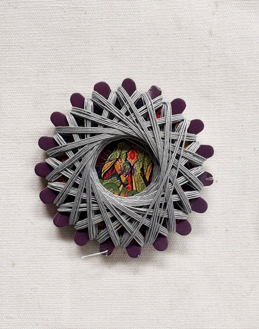 Light Grey Sajou Waxed Linen Button Thread 20 meters - L'Etoffe Fabrics LLC