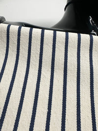 Lightweight Natural with Navy Striped Denim - L'Etoffe Fabrics LLC