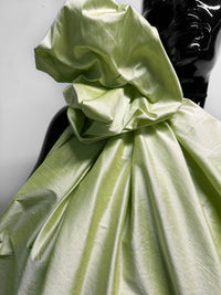 Lime Ice Silk Dupioni - L'Etoffe Fabrics LLC
