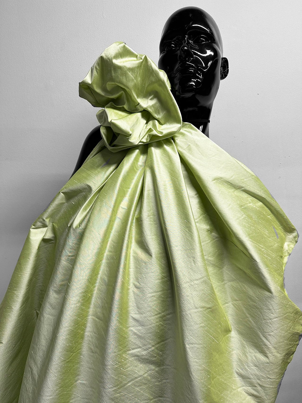 Lime Ice Silk Dupioni - L'Etoffe Fabrics LLC