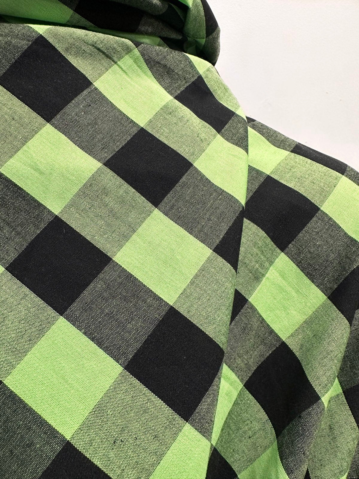 Lime Lightweight Cotton Gingham - L'Etoffe Fabrics LLC