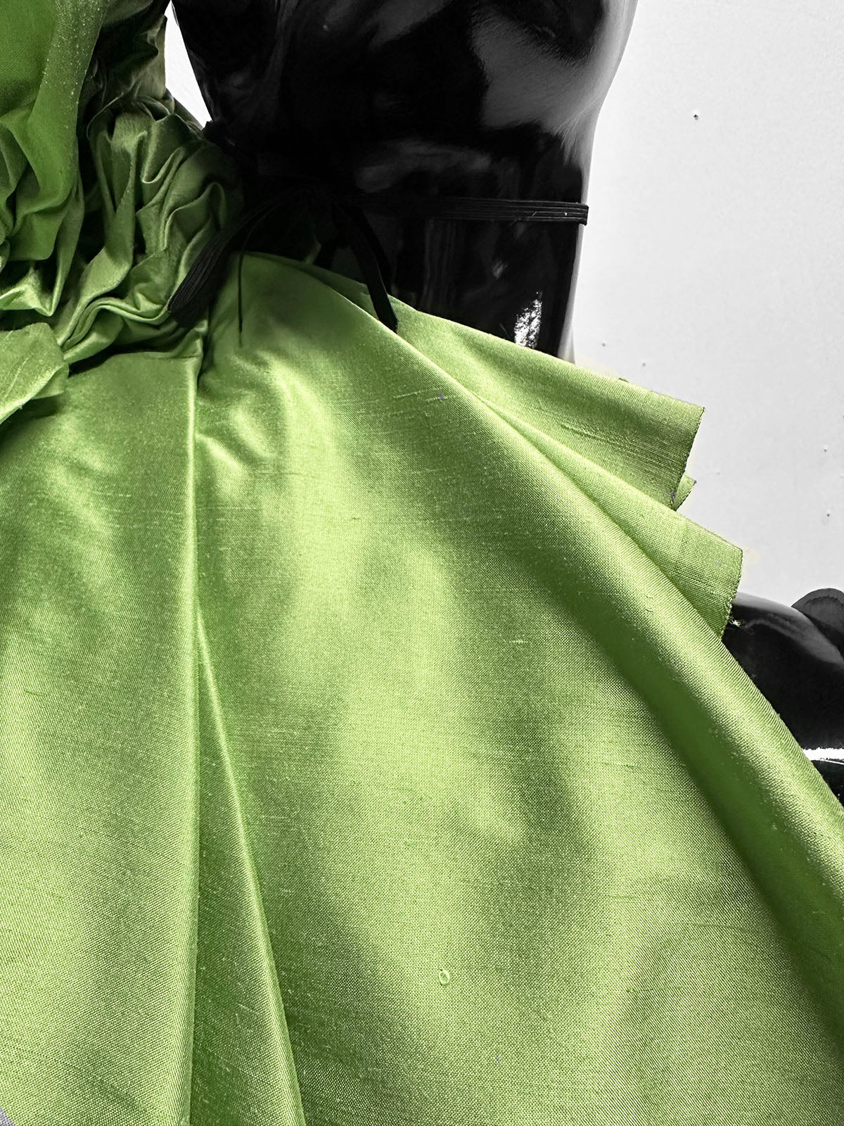 Lime Peel Silk Dupioni - L'Etoffe Fabrics LLC