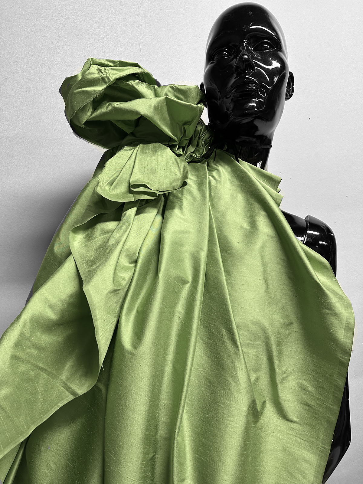 Lime Peel Silk Dupioni - L'Etoffe Fabrics LLC